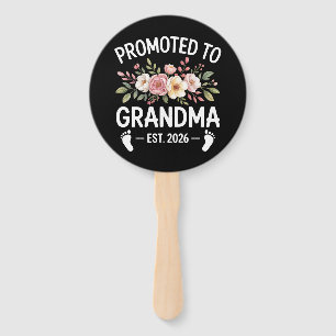 Éventail Promue grand-mère 2026 Première fois Nana Floral