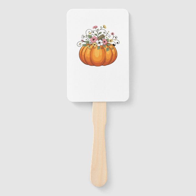 Éventail Pumpkin Wildflowers Fall Autumn Classic T-Shirt.pn (Devant)