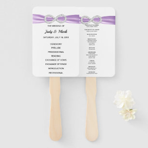 Éventail Purple Diamond Infinity Wedding Programme Fans