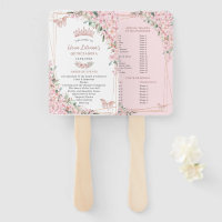 Quinceañera Cherry Blossoms Rose Gold Programme