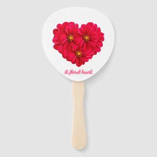 Éventail Red Dahlia Flowers Heart Sticker - A Floral Heart