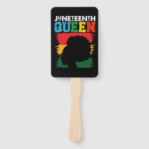 Éventail Reine Juneteenth Fille Afro Noire Mélanine