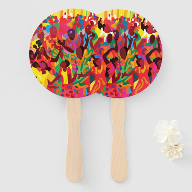 Éventail Réjouissez-Vous Et Sentez L'Esprit Saint (Devant et derrière)