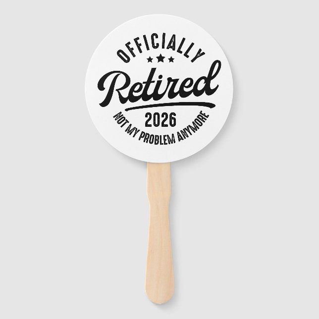 Éventail Retraite officielle 2026 Drôle de retraite (Devant)