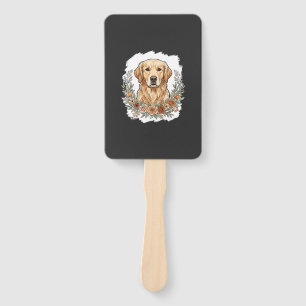 Éventail Retriever Golden Floral Sublimation