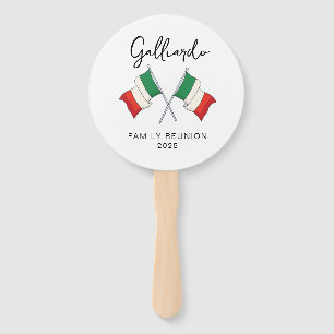 Éventail Reunion de la famille du drapeau italien