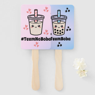 Éventail Révélation de genre réversible #TeamBoba #TeamNoBo
