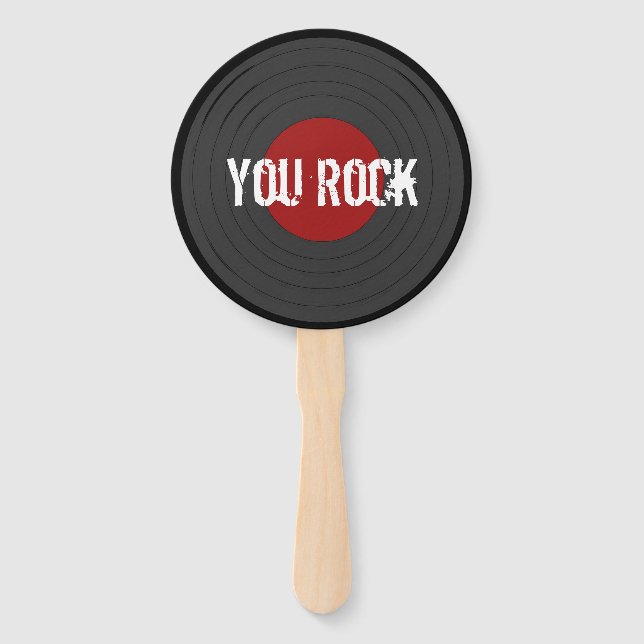 Éventail Rock N Roll YOU ROCK Round (Devant)