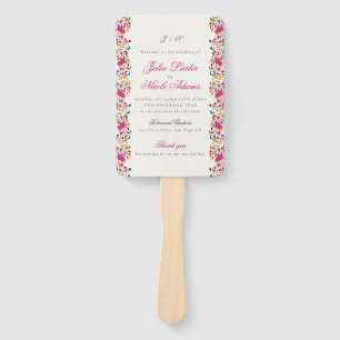 Éventail Romantique classique Pearl Swan Mariage de cadre f