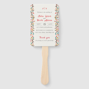 Éventail Romantique classique Pearl Swan Mariage de cadre f