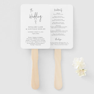 Éventail Rosalind Typographie moderne Élégant programme de