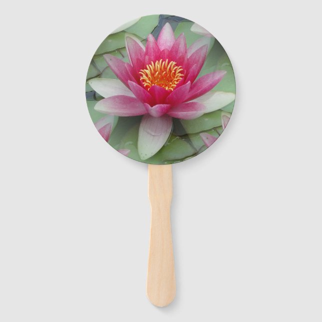 Éventail Rose Lotus Water Lily (Devant)