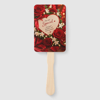 Éventail Roses Rouges Romantiques & Jasmine Vous êtes Spéci