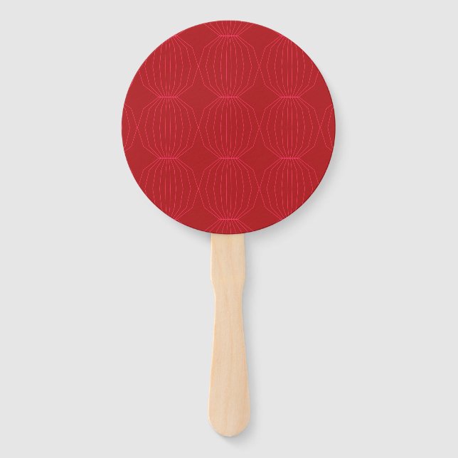 Éventail Rouge, rose, cool, unique, tendance, art décoratif (Devant)