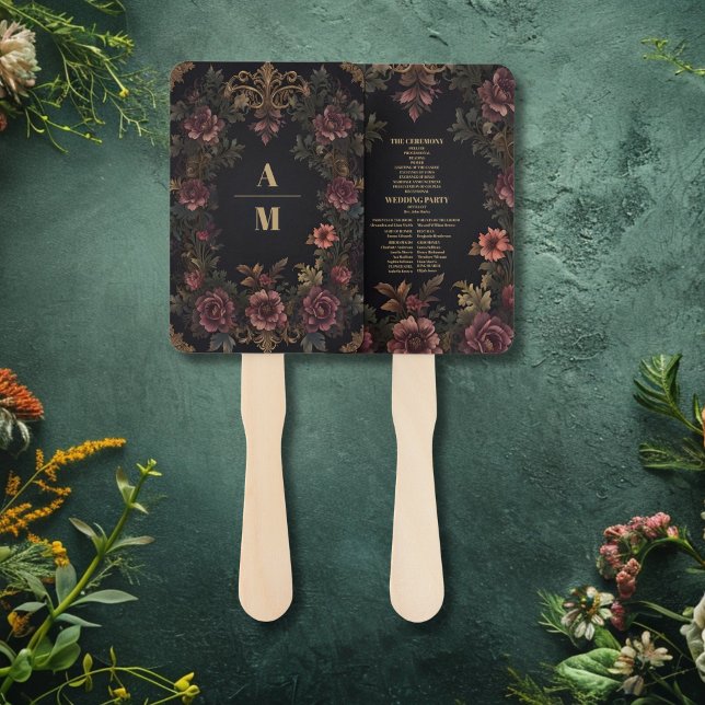 Éventail Royal Victorian Floral Mariage gothique (Créateur téléchargé)