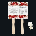 Éventail Rustic Beauty Floral Mariage de automne programme<br><div class="desc">Beauté rustique Floral encadré d'aquarelle Bohème à l'automne ou à l'automne Design avec des fleurs peintes à la main de Boho, plumes, et beaucoup de coloré orange, rouille, rouge, Bourgogne, Marsala, feuilles de pêche et feuillage. Avec des éléments de ligne tracée à la main, des polices à main Tourbillonnant et...</div>