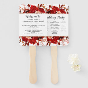 Éventail Rustic Beauty Floral Mariage de automne programme
