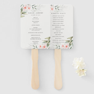Éventail Rustic Blush Green Programme de mariage floral