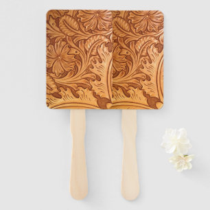 Éventail Rustic brown cowboy fashion western leather