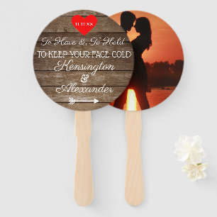 Éventail Rustic Country Invité Favoriser Mariage Fan