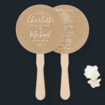 Éventail Rustic Kraft Élégant programme de mariage de scrip<br><div class="desc">Doté d'une typographie moderne et chic sur un arrière - plan kraft rustique,  ce programme de mariage élégant peut être personnalisé avec vos informations spéciales de jour de mariage. Conçu par Thisisnotme©</div>