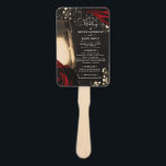 Éventail Rustic Lantern & Red Roses Élégant programme de ma<br><div class="desc">Customisez avec des informations pour votre journée.</div>