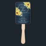 Éventail Rustic Sunflower Green Programme de ventilateur Ma<br><div class="desc">Affichez votre programme de mariage sur ces beaux programmes de fans rustiques! Modifiez facilement tous les textes ! Voir toute la collection Rustic Sunflower Greenery pour plus d'articles assortis!</div>