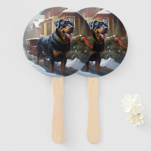 Éventail Saison festive de Noël de Rottweiler