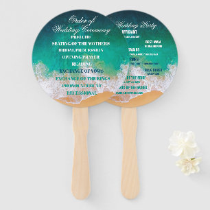 Éventail Sandy Beach Ocean Waves Mariage