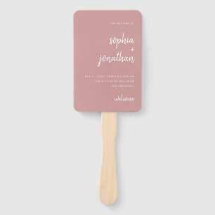 Éventail Script minimaliste moderne Rose poussiéreux MARI