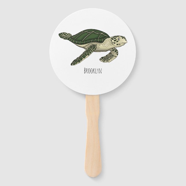 Éventail Sea turtle cartoon (Devant)