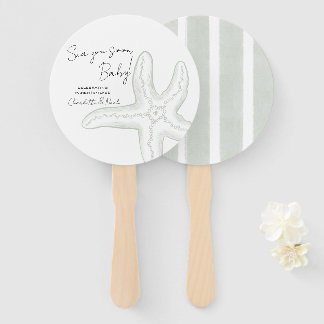 Éventail Sea You Soon Baby Shower Ensemble de Ventilateurs