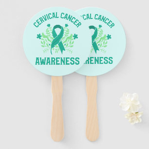 Éventail Sensibilisation au cancer du col de l'utérus Ruban