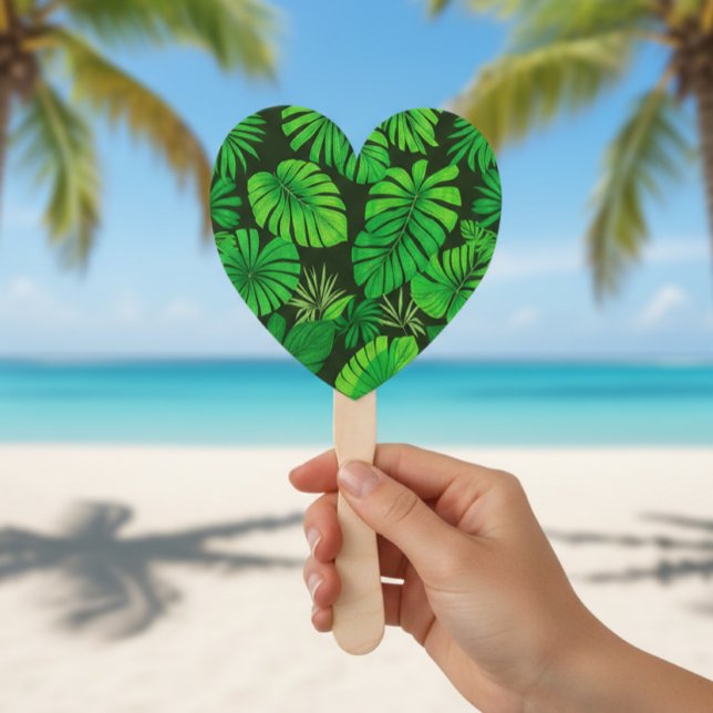 Éventail Set of 10 Minimalist Green Leaves Fans - Nature (Créateur téléchargé)
