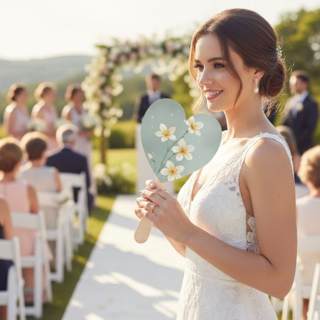 Éventail Set of 10 Unique Flower Design Fans - Minimalist  (Créateur téléchargé)