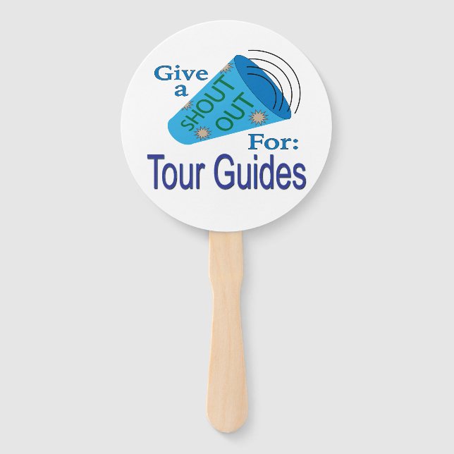 Éventail Shout Out for Tour Guides (Devant)