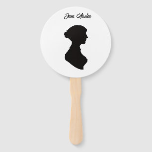 Éventail Silhouette et citations de Jane Austen