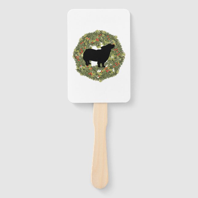 Éventail Silhouette ombragée oreille arrière Corgi dans une (Devant)
