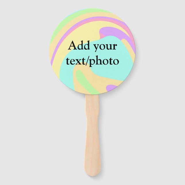 Éventail Simple acrylique pour marbre ajouter votre nom de  (Devant)