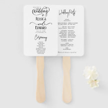 Simple Élégant Noir Blanc Moderne Programme de Mar