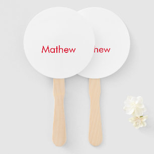 Éventail simple lettre initiale monogramme ajouter votre no