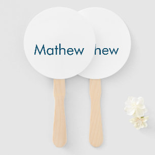 Éventail simple lettre initiale monogramme ajouter votre no