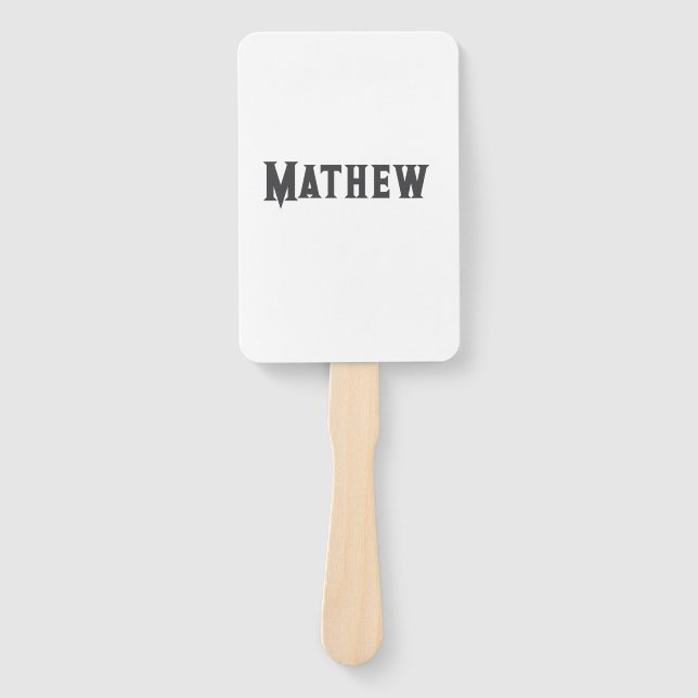 Éventail simple lettre initiale monogramme ajouter votre no (Devant)