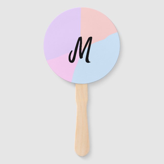 Éventail simple logo monogramme minimal personnalisé (Devant)