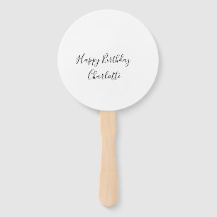 Éventail SIMPLE MINIMAL.CUTIE AJOUTER NOM BÉBÉ joyeux anniv
