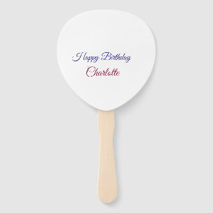 Éventail SIMPLE MINIMAL.CUTIE AJOUTEZ NOM BÉBÉ joyeux anniv