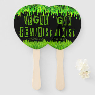 Éventail SlipperyJoe's veganisme féministe attention-grabbi