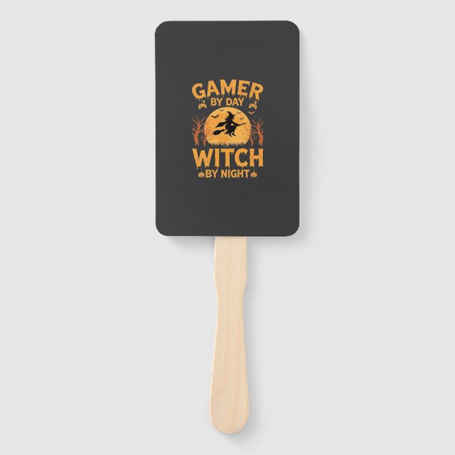 Éventail Sorcière de jeu Halloween Conception de jeu (Devant)