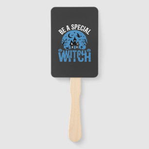 Éventail Soyez un design de Halloween de sorcière spéciale_