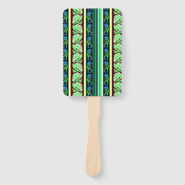 Éventail Sri Lanka Liyawel (motif feuille) (Devant)